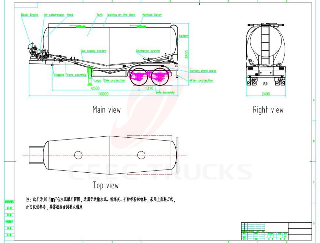 bulk powder tanker drawing