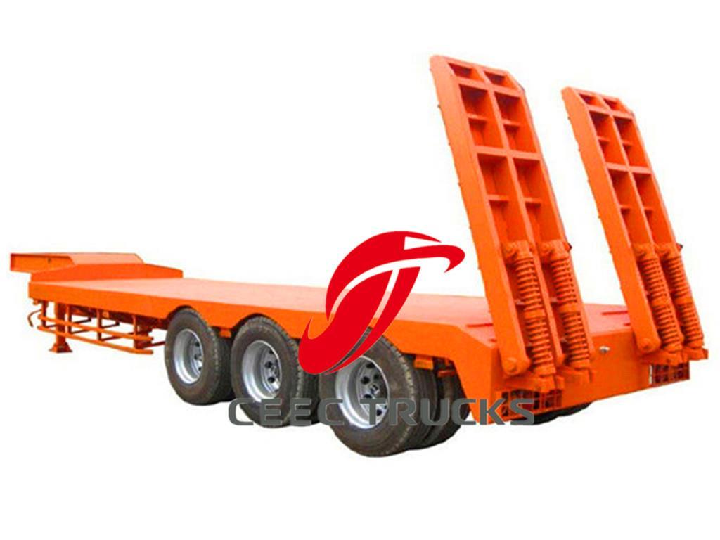 50T low flatbed semi trailer