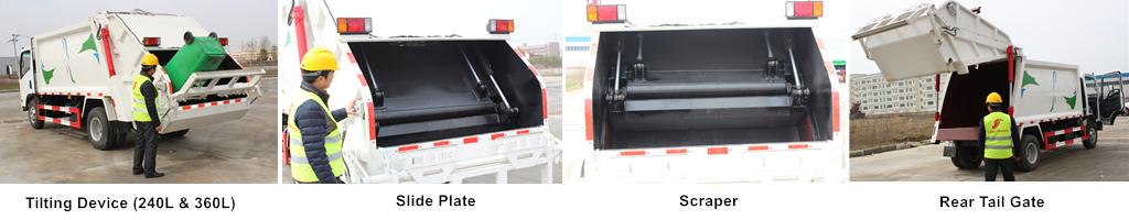 DFAC 8 CBM garbage compactor truck advantages