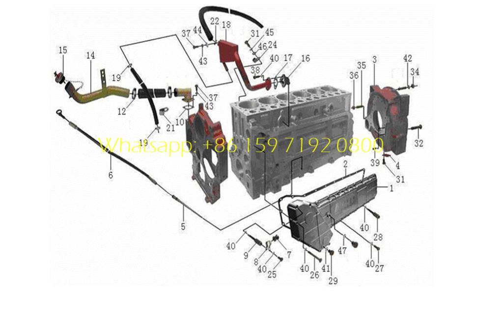 Beiben WD615 series engine assembly details