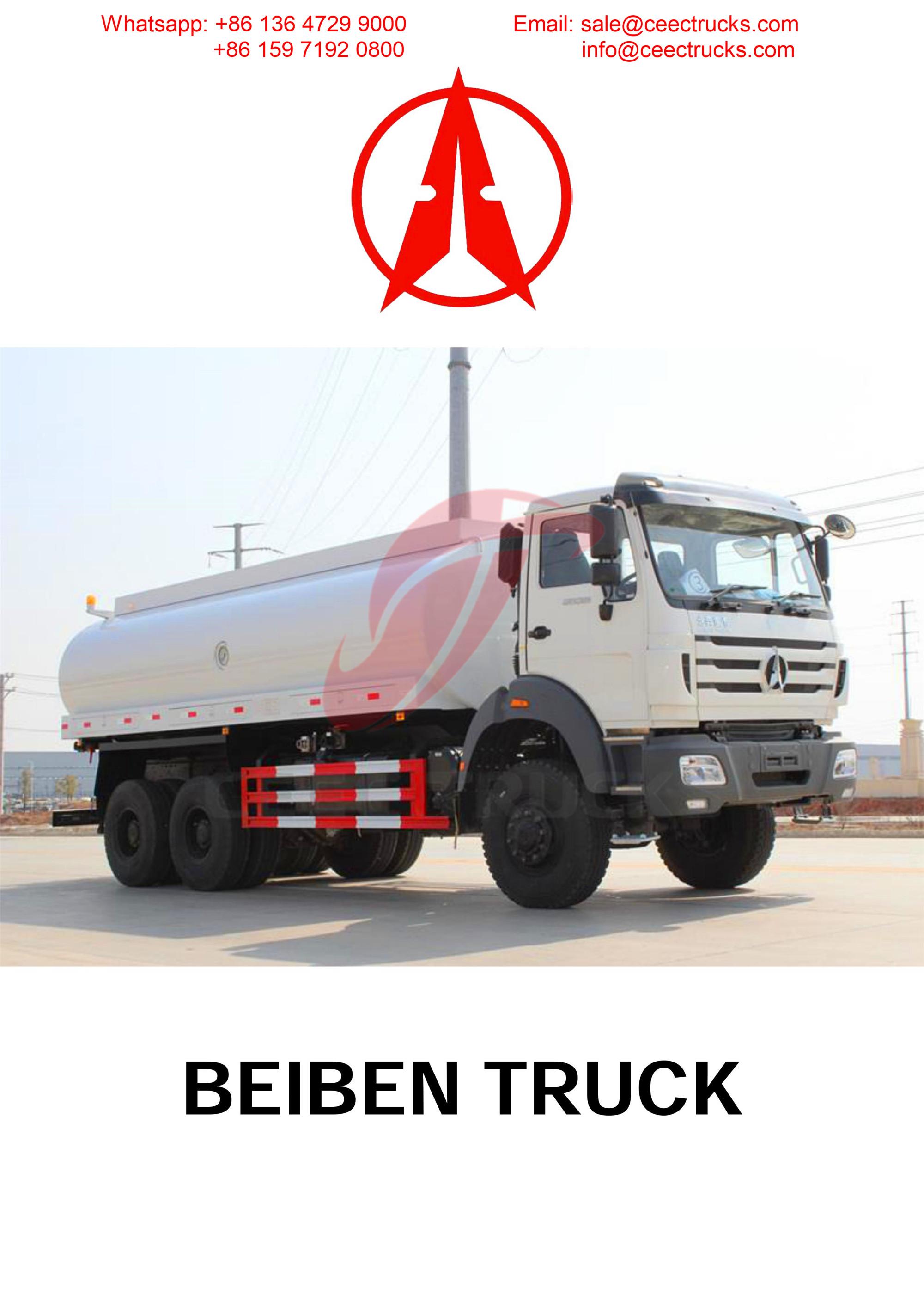 Kenya beiben all-wheel-drive RHD water bowser tanker