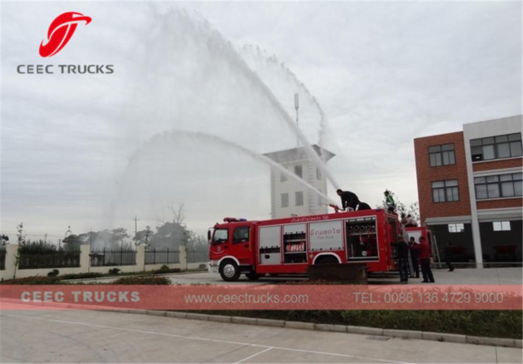 Laos Customer testing FOTON fire truck