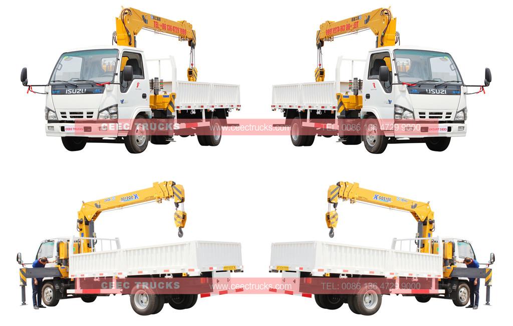 ISUZU 4tons mounted crane truck for sale