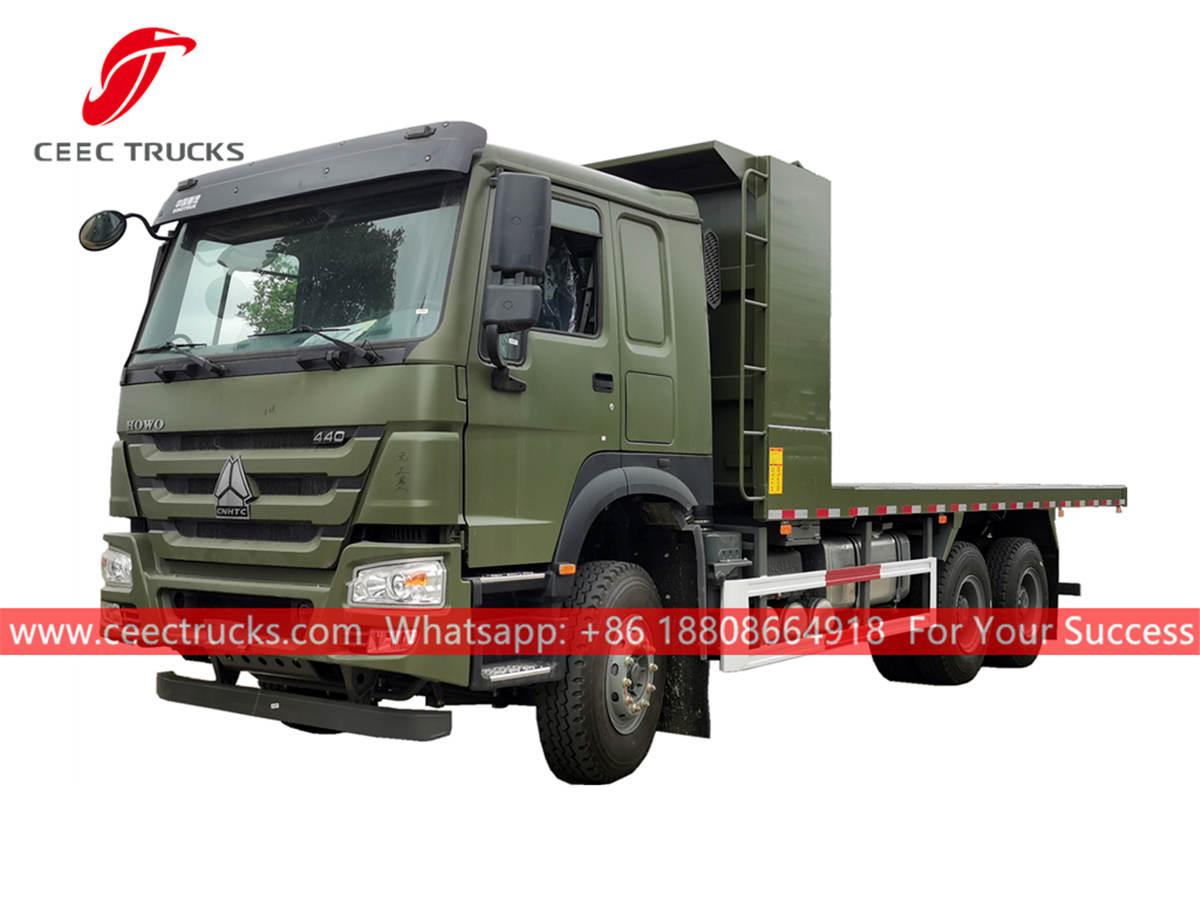 HOWO 6x4 flatbed trailer truck