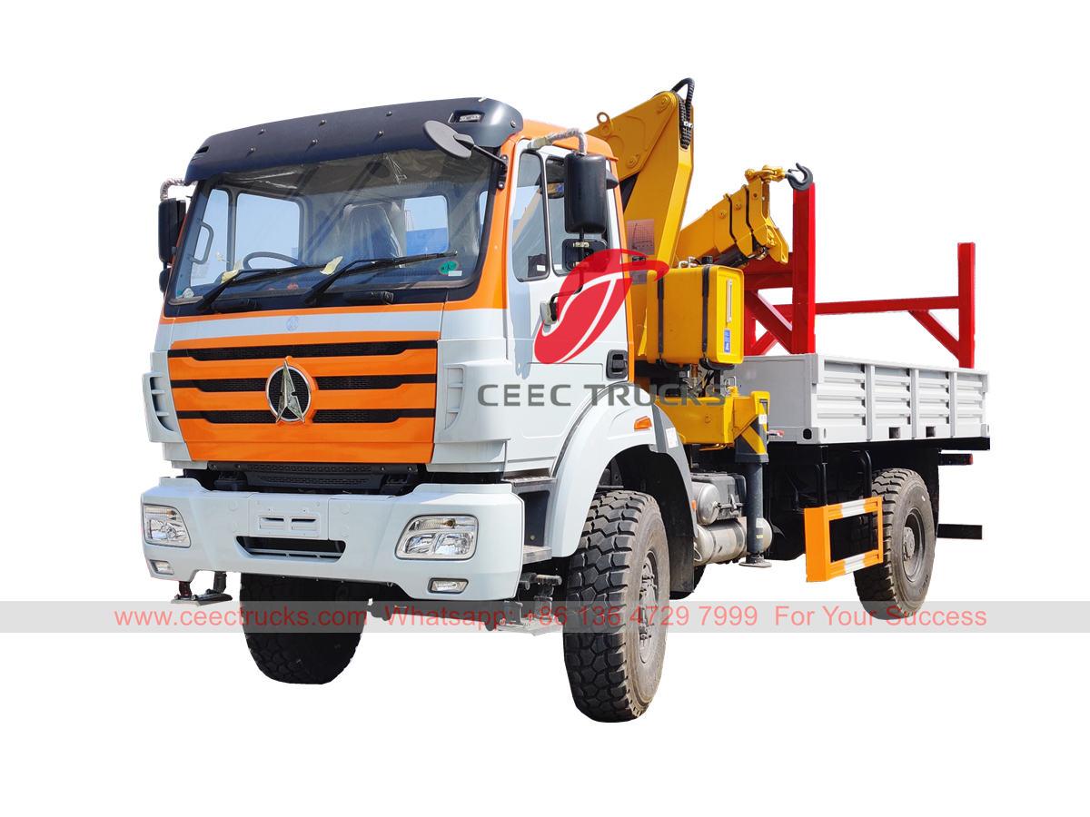 Beiben all wheel drive RHD crane truck