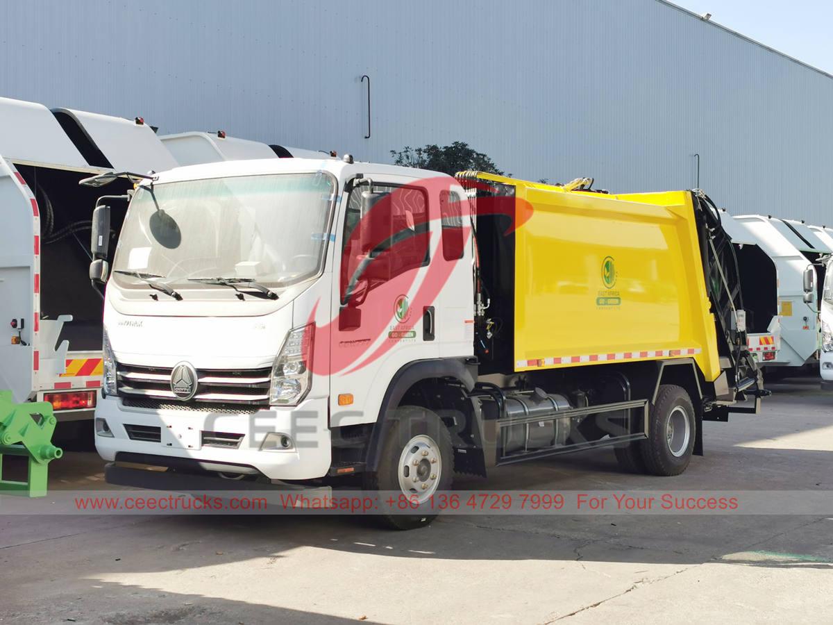 HOWO 4Ã—2 garbage compressor truck for sale