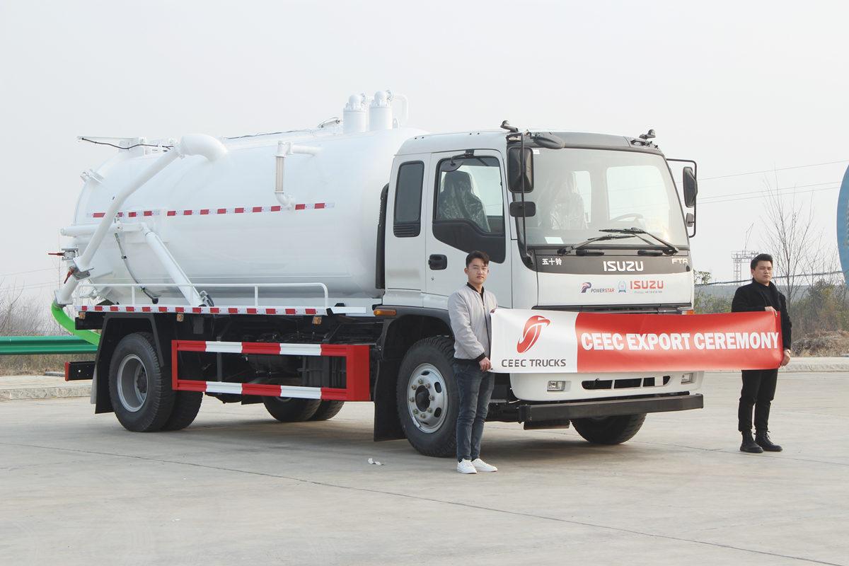 High quality ISUZU FTR septic vacuum tanker for sale