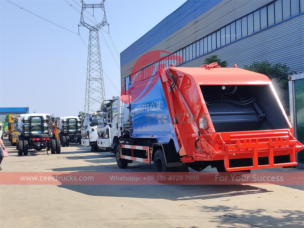 DONGFENG CNG 6cbm garbage compactor truck export