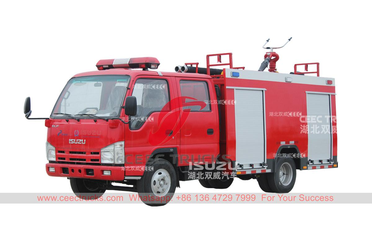 ISUZU 100P double cabin 2000 liters fire truck for sale ISUZU 100P double cabin 2000 liters fire truck for sale
