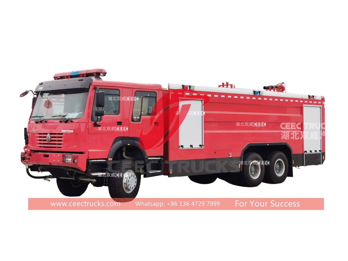 HOWO 6Ã—6 off-road fire fighting trucks for Africa