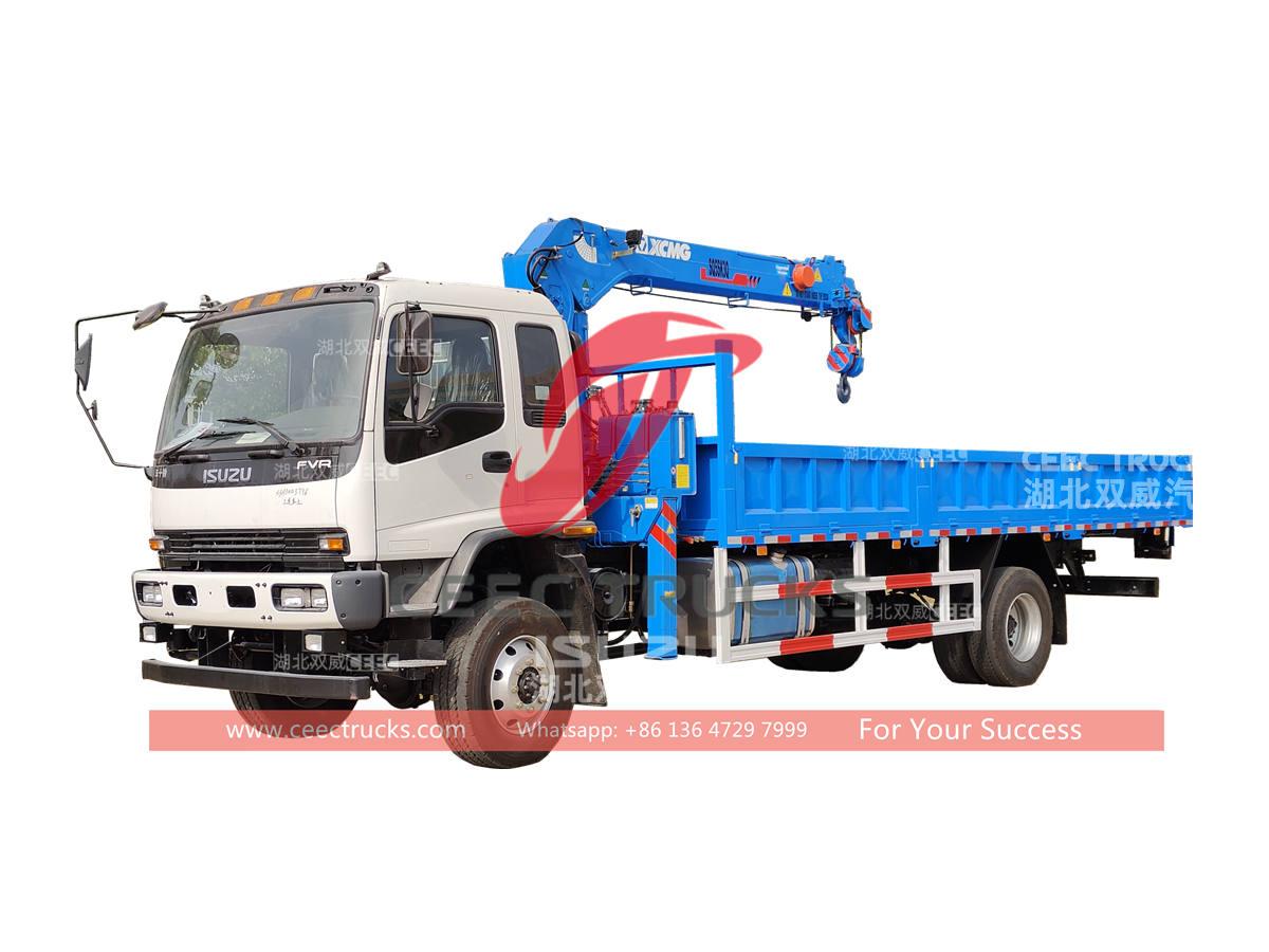 ISUZU FVR all wheel drive telescopic boom crane for sale