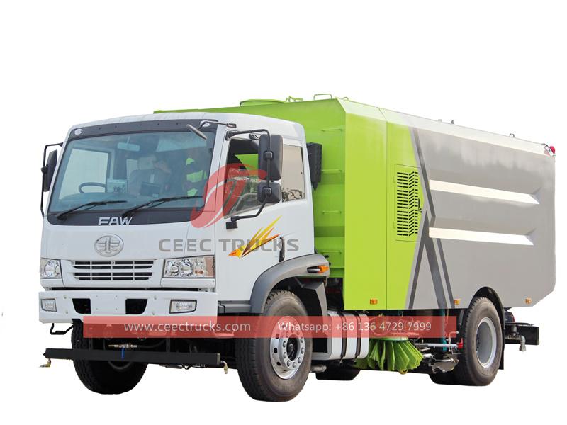 Faw RHD vacuum sweeping truck