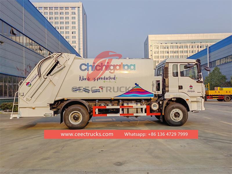 Shacman H3000 rear loading garbage truck