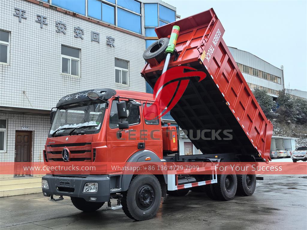 High quality Beiben 10 wheeler mining tipper trucks