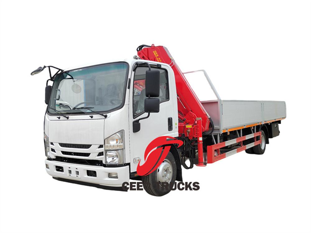 Philippines ISUZU 700P knuckle boom truck crane