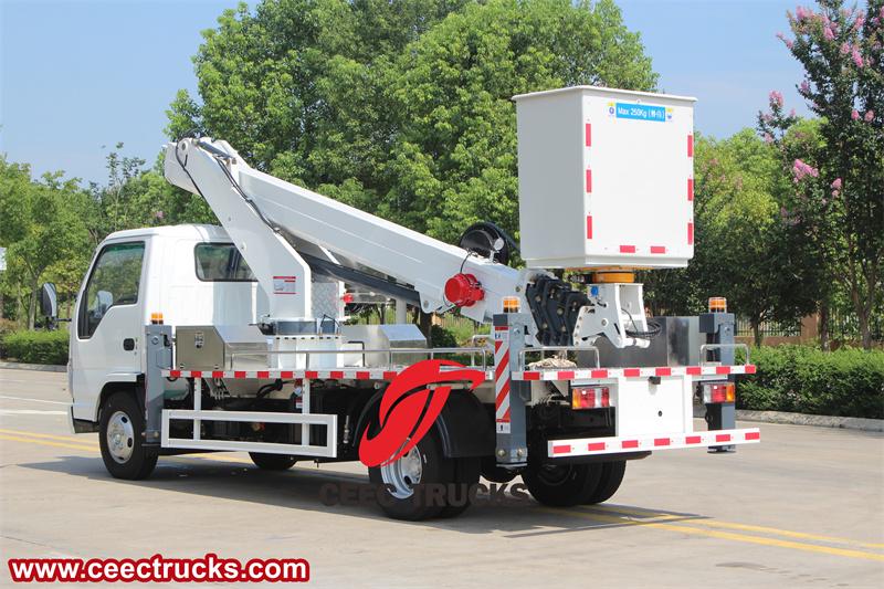 Isuzu 100P aerial platform truck with busket