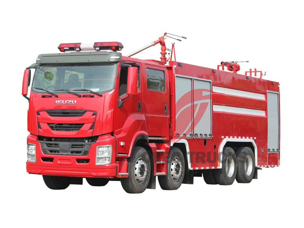 Isuzu heavy rescue dry powder fire truck