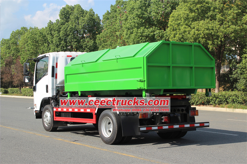 Isuzu garbage hook lift truck