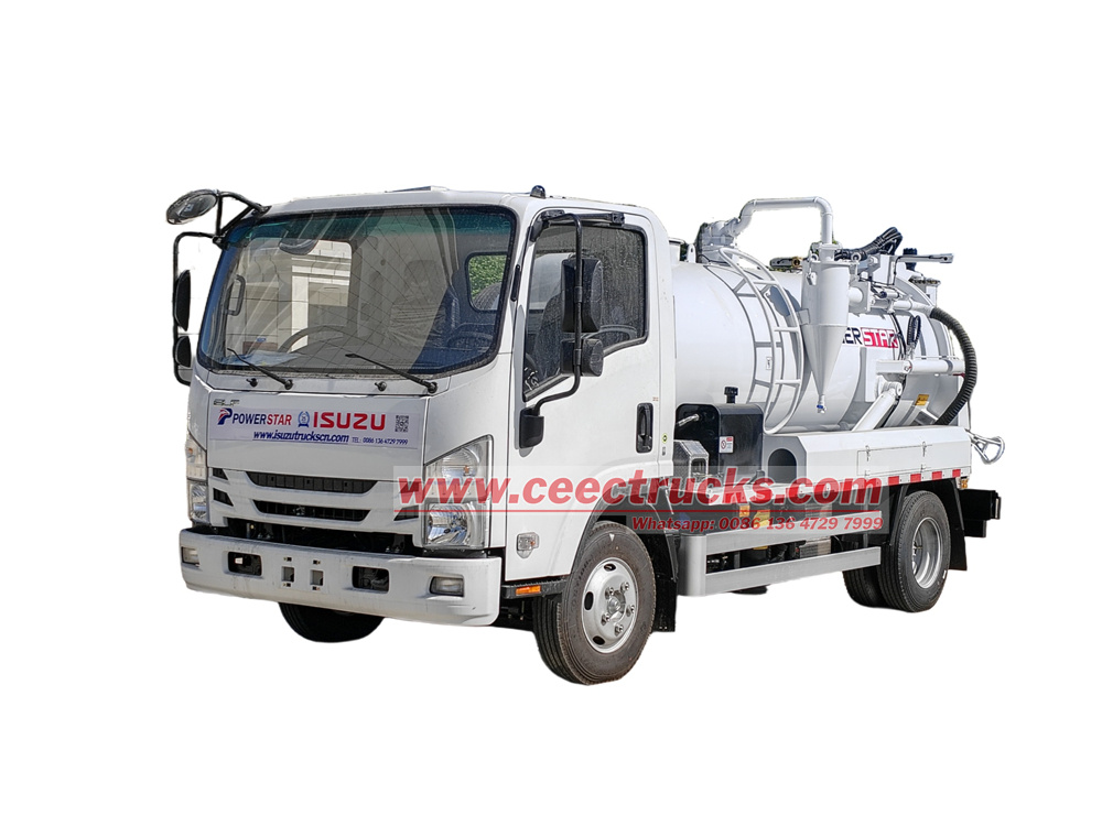 Isuzu 4,000 liters combined jetting suction truck (1) Isuzu 4,000 liters combined jetting suction truck (1)