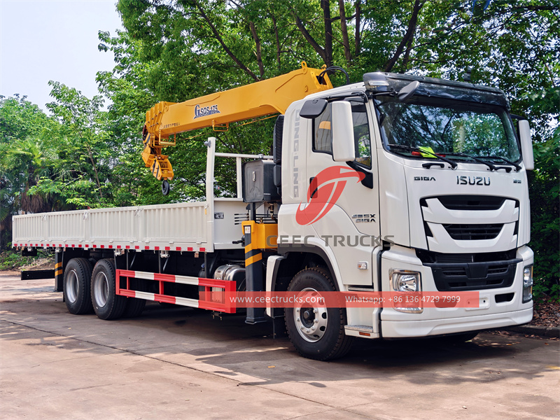 Isuzu GIGA 6x4 boom truck with 12tons crane