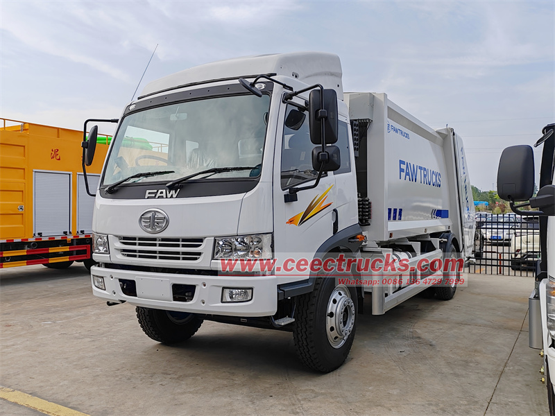 FAW J5K 4X2 RHD rear loader compactor truck