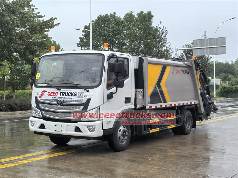 FOTON 10cbm rear loader compressed garbage truck