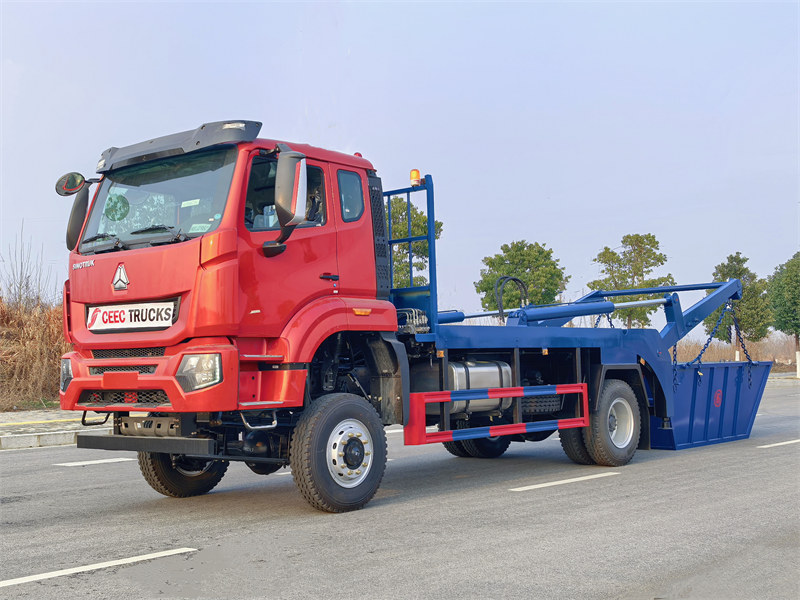 Howo 4x4 skip loader truck