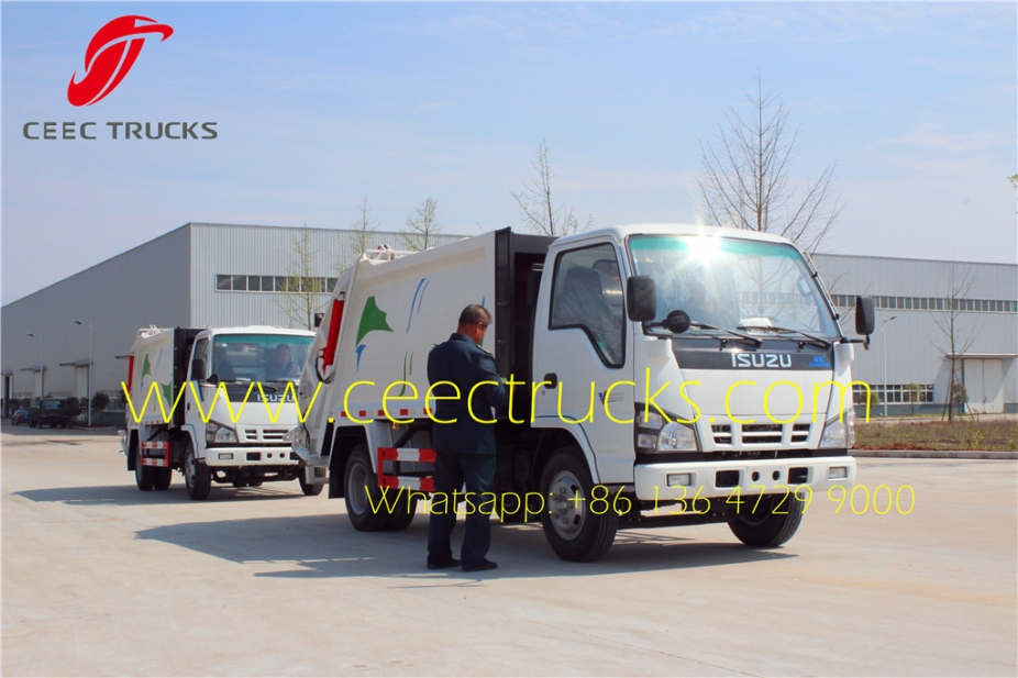 china best 5 CBM trash compactor trucks