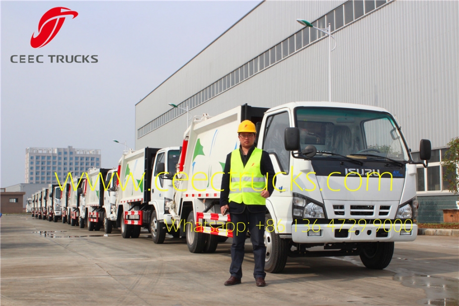 china best 5 CBM trash compactor trucks