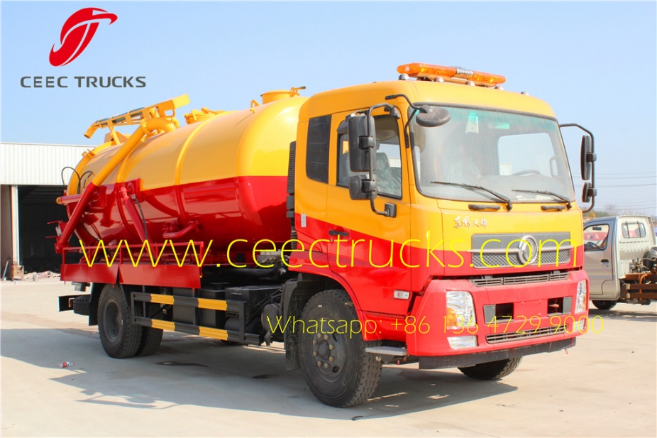 best dongfeng 10 CBM vacuum suction truck