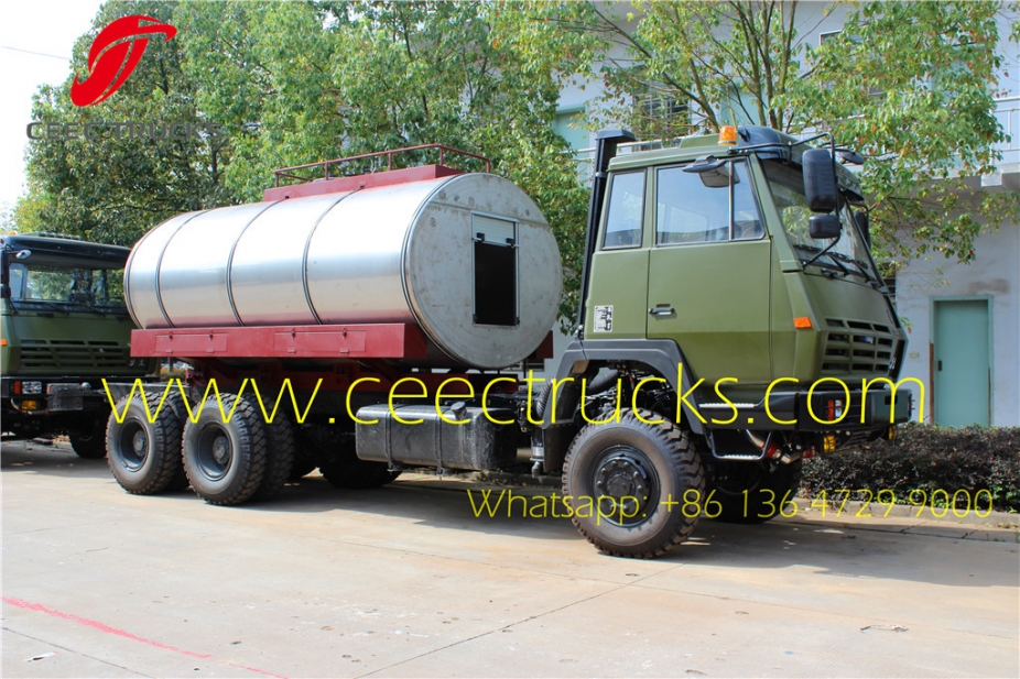 Military 12 wheelers fuel tanker truck Shacman oil trucks supplier