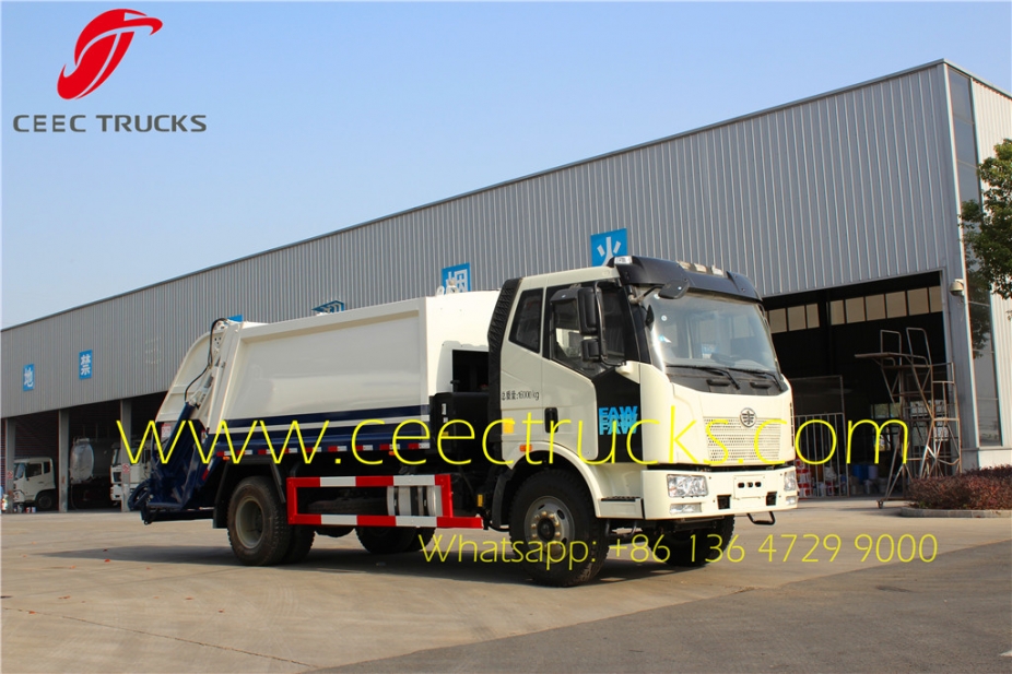 FAW 10 CBM refuse compression trucks export Cameroon