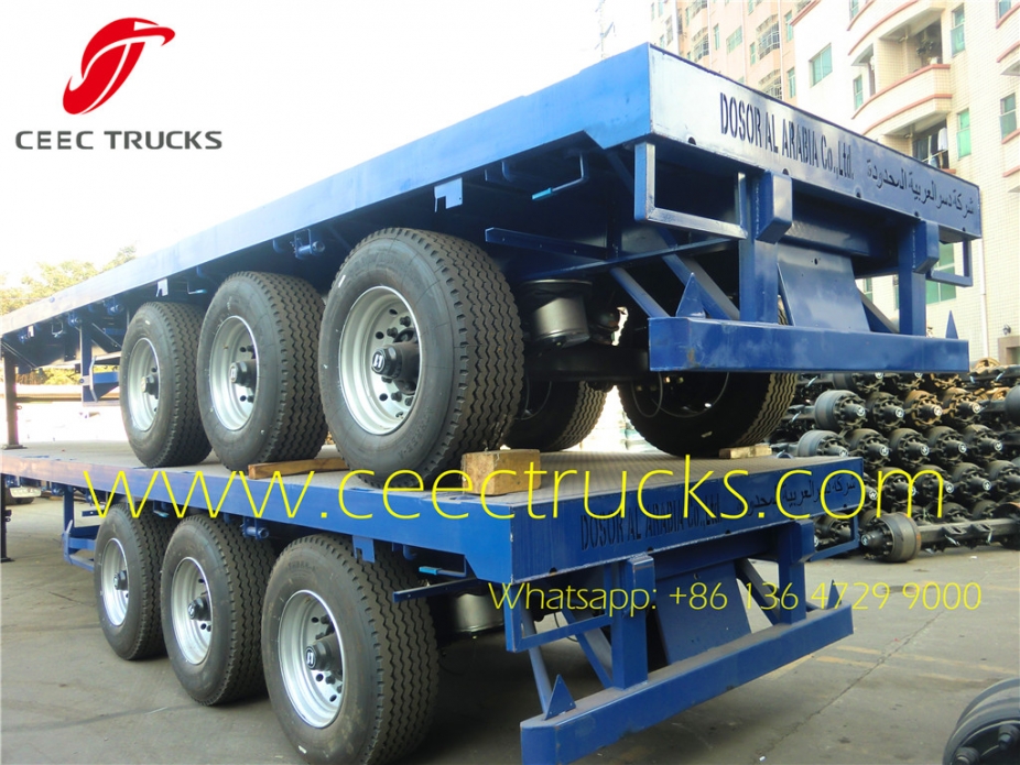 70T Bogie suspension trailer hot sale in Africa countries