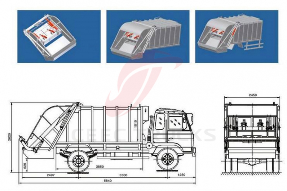 ISUZU 4 CBM refuse compactor truck supplier