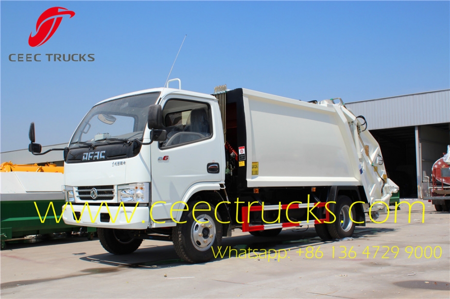 Manufacturer lowest price supply 5 CBM compressed garbage trucks Dongfeng