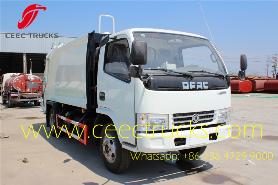 Manufacturer lowest price supply 5 CBM compressed garbage trucks Dongfeng