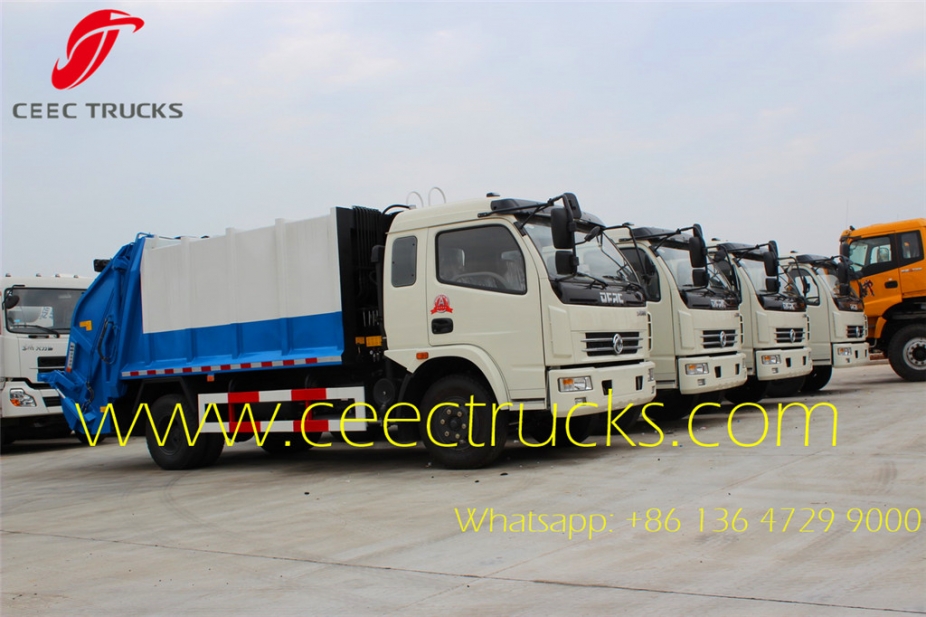 small 8 cbm dongfeng compactor refuse trucks hot sale