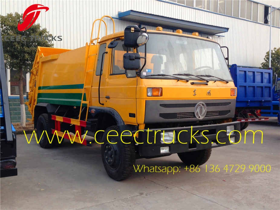 Refuse compactor trucks dongfeng 9 CBM trash compressor