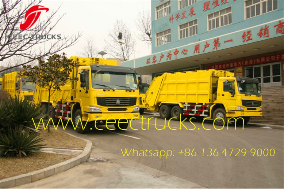 90km/h Max speed howo 336HP china garbage truck capacity 10wheel garbage truck