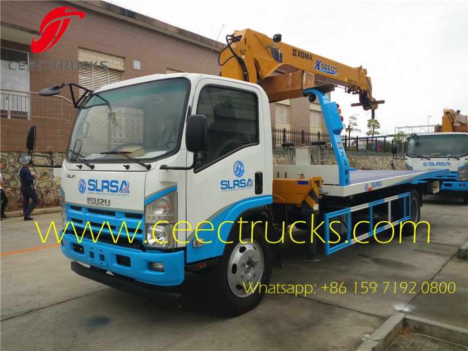 Sierra Leone City emergercy road wrecker ISUZU 5T street recuse truck manufacturer