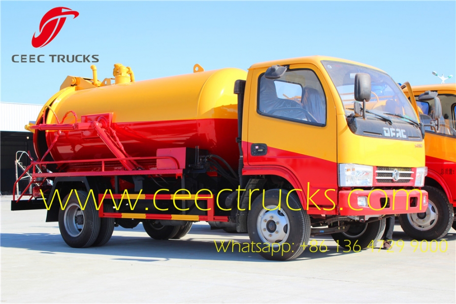 2016 best selling model 4CBM sewage suction tanker truck