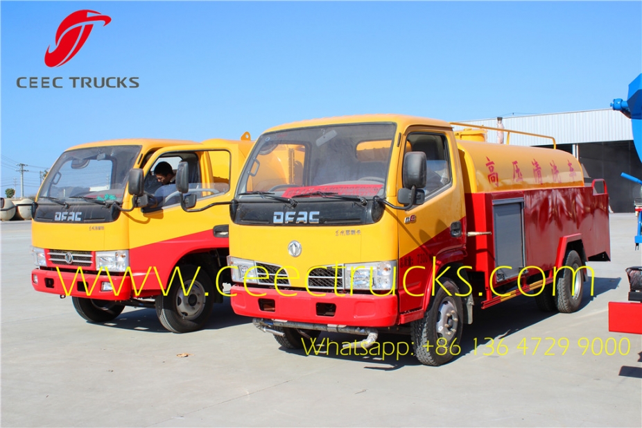 2016 best selling model 4CBM sewage suction tanker truck