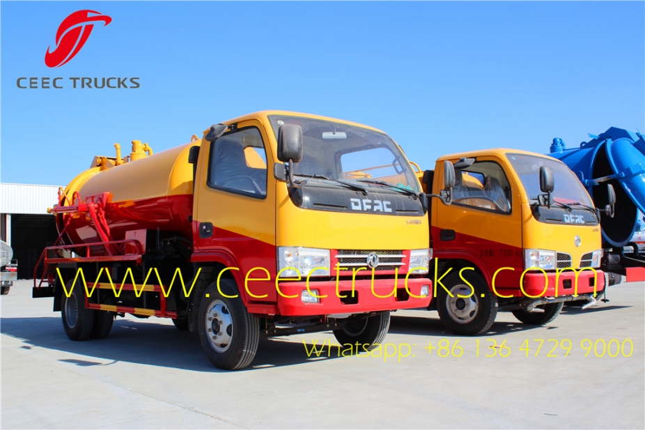 2016 best selling model 4CBM sewage suction tanker truck