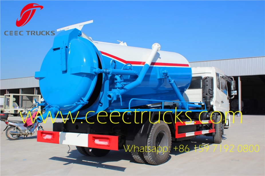 Dongfeng top design 9CBM vacuum suction tanker truck