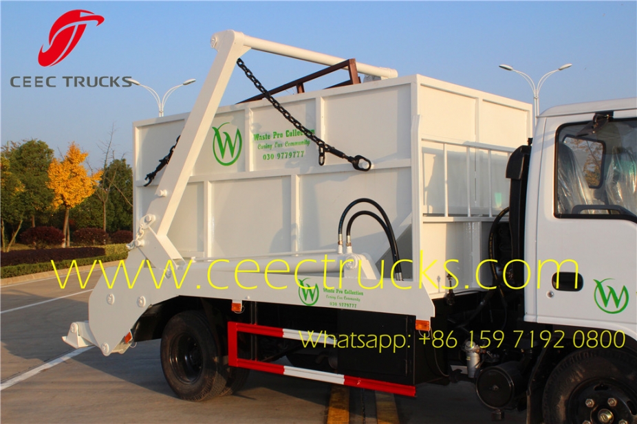 ISUZU 6CBM swing arm garbage truck export Asia country