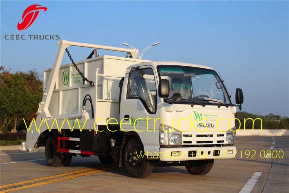 ISUZU 6CBM swing arm garbage truck export Asia country