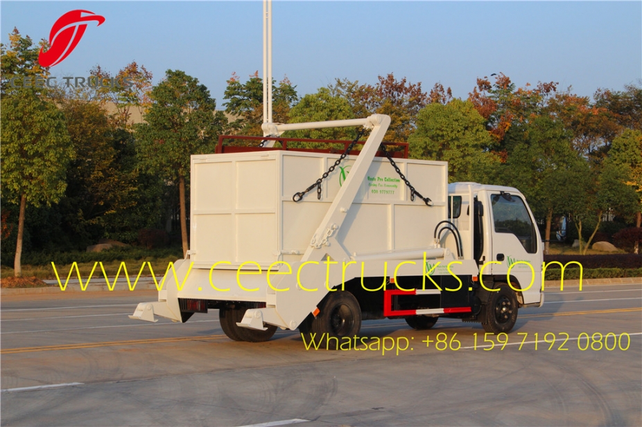 ISUZU 6CBM swing arm garbage truck export Asia country