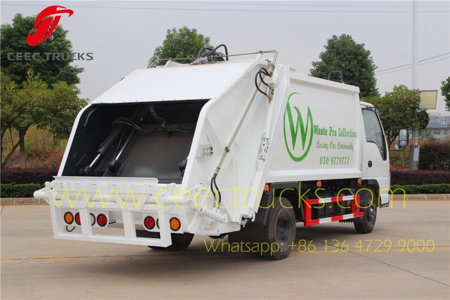 Asia country buy ISUZU 6cbm compressed refuse truck bottom price