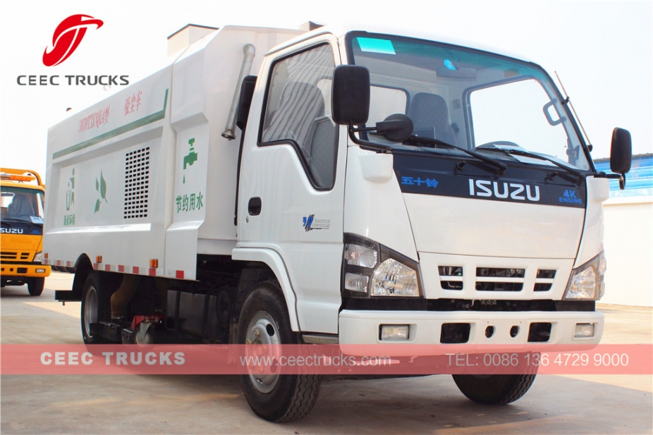 ISUZU 5 CBM вакуумды жол сыпырғыш жүк көлігі