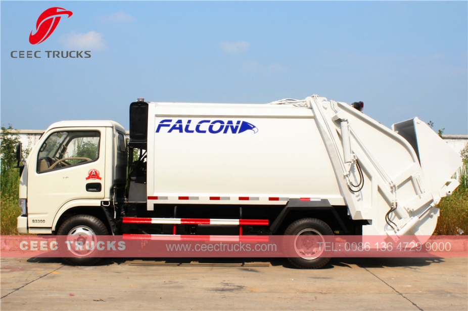 Best quality Dongfeng 5CBM garbage compactor truck